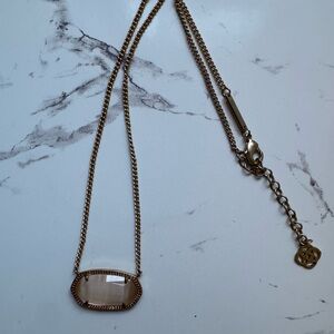 Rose gold and quartz Kendra Scott necklace